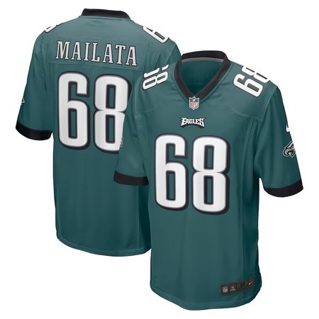 Men's Philadelphia Eagles #68 Jordan Mailata Green Vapor Untouchable Limited Stitched Jersey