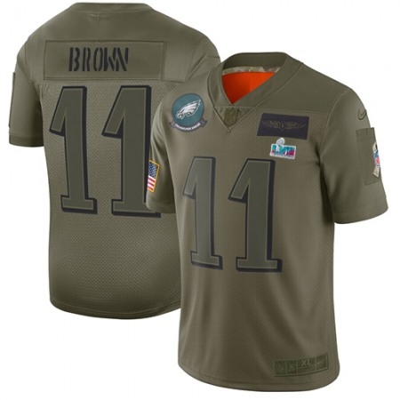 Nike Eagles #11 A.J. Brown Camo Super Bowl LVII Patch Men's Stitched NFL Limited 2019 Salute To Service Jersey