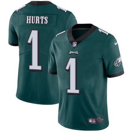 Nike Eagles #1 Jalen Hurts Green Team Color Men's Stitched NFL Vapor Untouchable Limited Jersey