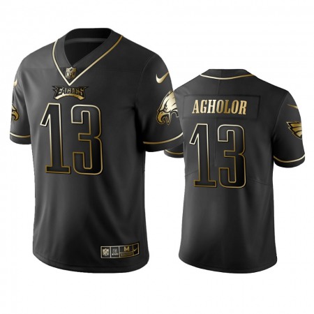 Nike Eagles #13 Nelson Agholor Black Golden Limited Edition Stitched NFL Jersey