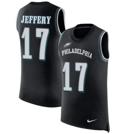 Nike Eagles #17 Alshon Jeffery Black Alternate Men's Stitched NFL Limited Rush Tank Top Jersey