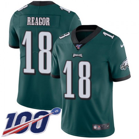 Nike Eagles #18 Jalen Reagor Green Team Color Men's Stitched NFL 100th Season Vapor Untouchable Limited Jersey