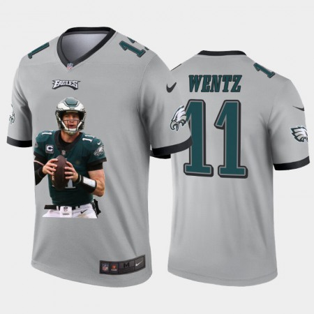 Philadelphia Eagles #11 Carson Wentz Nike Team Hero 2 Vapor Limited NFL Jersey Grey