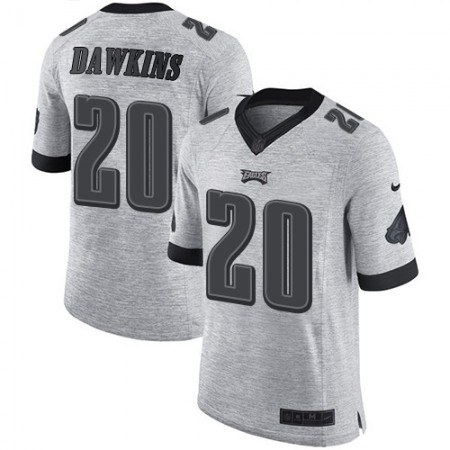 Nike Eagles #20 Brian Dawkins Gray Men's Stitched NFL Limited Gridiron Gray II Jersey