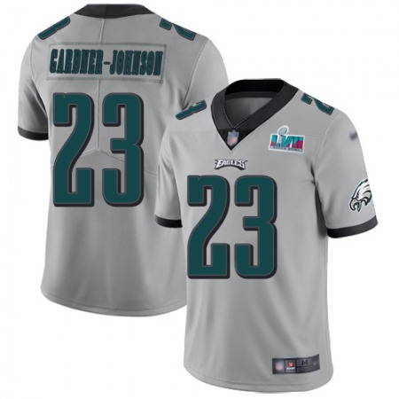 Nike Eagles #23 C.J. Gardner-Johnson Silver Super Bowl LVII Patch Men's Stitched NFL Limited Inverted Legend Jersey