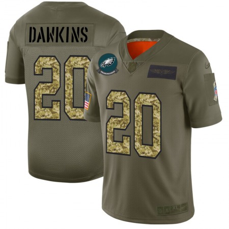 Philadelphia Eagles #20 Brian Dawkins Men's Nike 2019 Olive Camo Salute To Service Limited NFL Jersey