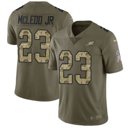 Nike Eagles #23 Rodney McLeod Jr Olive/Camo Men's Stitched NFL Limited 2017 Salute To Service Jersey