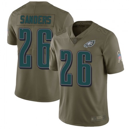 Nike Eagles #26 Miles Sanders Olive Men's Stitched NFL Limited 2017 Salute To Service Jersey