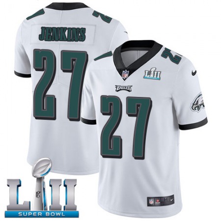 Nike Eagles #27 Malcolm Jenkins White Super Bowl LII Men's Stitched NFL Vapor Untouchable Limited Jersey