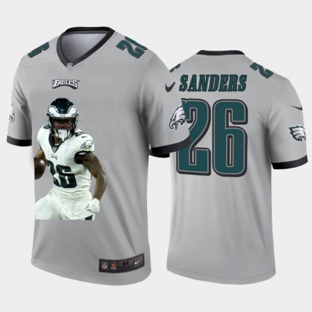 Philadelphia Eagles #26 Miles Sanders Nike Team Hero 2 Vapor Limited NFL Jersey Grey