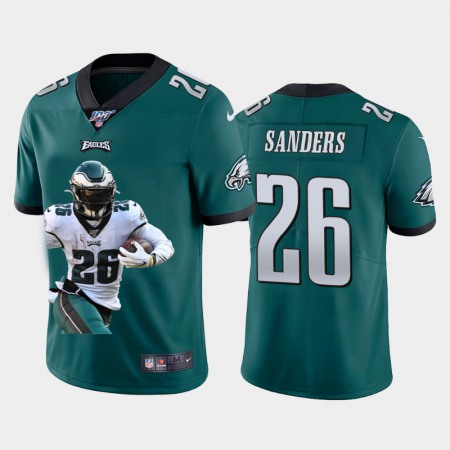 Philadelphia Eagles #26 Miles Sanders Nike Team Hero Vapor Limited NFL 100 Jersey Green