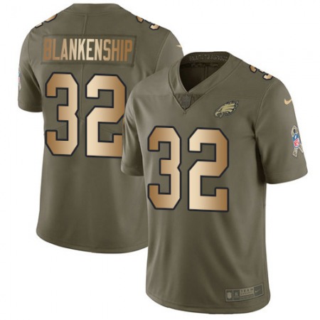 Nike Eagles #32 Reed Blankenship Olive/Gold Men's Stitched NFL Limited 2017 Salute To Service Jersey