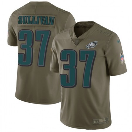 Nike Eagles #37 Tre Sullivan Olive Men's Stitched NFL Limited 2017 Salute To Service Jersey