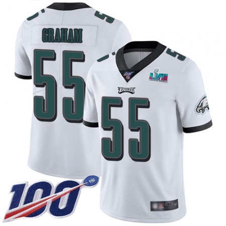 Nike Eagles #55 Brandon Graham White Super Bowl LVII Patch Men's Stitched NFL 100th Season Vapor Limited Jersey