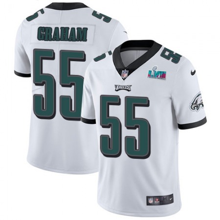 Nike Eagles #55 Brandon Graham White Super Bowl LVII Patch Men's Stitched NFL Vapor Untouchable Limited Jersey