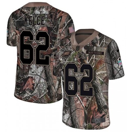 Nike Eagles #62 Jason Kelce Camo Men's Stitched NFL Limited Rush Realtree Jersey