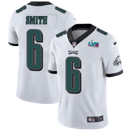 Nike Eagles #6 DeVonta Smith White Super Bowl LVII Patch Men's Stitched NFL Vapor Untouchable Limited Jersey