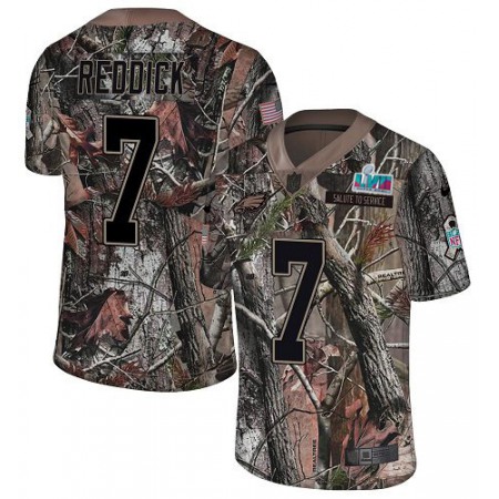 Nike Eagles #7 Haason Reddick Camo Super Bowl LVII Patch Men's Stitched NFL Limited Rush Realtree Jersey