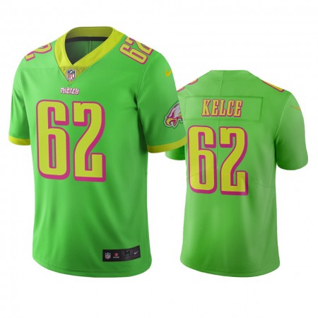 Philadelphia Eagles #62 Jason Kelce Green Vapor Limited City Edition NFL Jersey