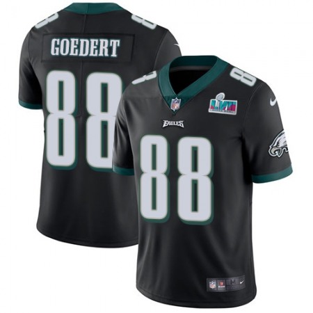 Nike Eagles #88 Dallas Goedert Black Super Bowl LVII Patch Alternate Men's Stitched NFL Vapor Untouchable Limited Jersey