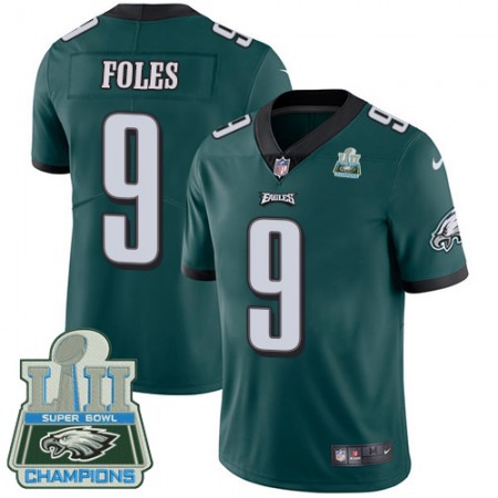 Nike Eagles #9 Nick Foles Midnight Green Team Color Super Bowl LII Champions Men's Stitched NFL Vapor Untouchable Limited Jersey