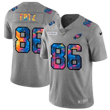 Philadelphia Eagles #86 Zach Ertz Men's Nike Multi-Color 2020 NFL Crucial Catch NFL Jersey Greyheather