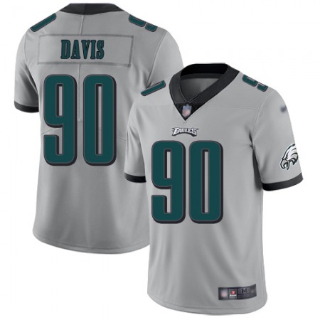 Nike Eagles #90 Jordan Davis Silver Men's Stitched NFL Limited Inverted Legend Jersey