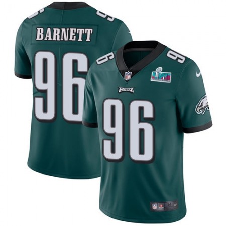 Nike Eagles #96 Derek Barnett Green Team Color Super Bowl LVII Patch Men's Stitched NFL Vapor Untouchable Limited Jersey