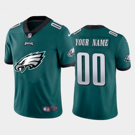 Philadelphia Eagles Custom Green Men's Nike Big Team Logo Vapor Limited NFL Jersey