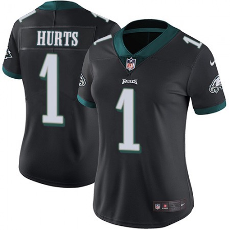 Nike Eagles #1 Jalen Hurts Black Alternate Women's Stitched NFL Vapor Untouchable Limited Jersey