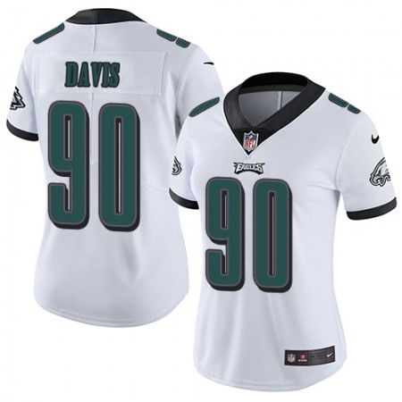 Nike Eagles #90 Jordan Davis White Women's Stitched NFL Vapor Untouchable Limited Jersey