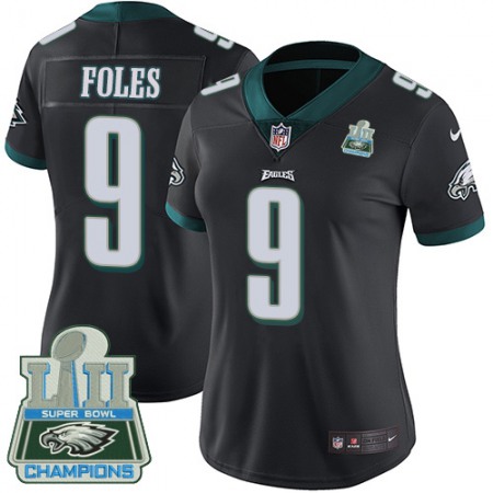 Nike Eagles #9 Nick Foles Black Alternate Super Bowl LII Champions Women's Stitched NFL Vapor Untouchable Limited Jersey