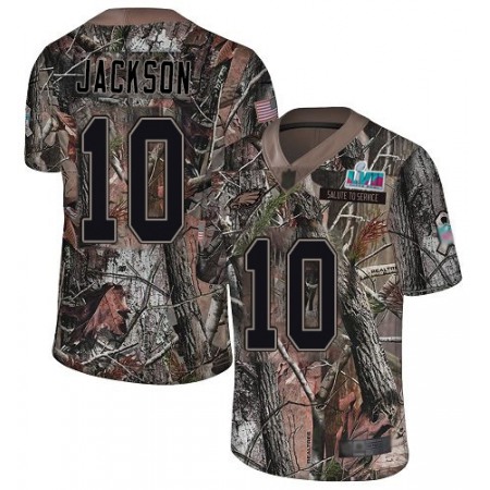 Nike Eagles #10 DeSean Jackson Camo Super Bowl LVII Patch Youth Stitched NFL Limited Rush Realtree Jersey