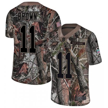 Nike Eagles #11 A.J. Brown Camo Youth Stitched NFL Limited Rush Realtree Jersey