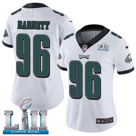 Nike Eagles #96 Derek Barnett White Super Bowl LII Women's Stitched NFL Vapor Untouchable Limited Jersey