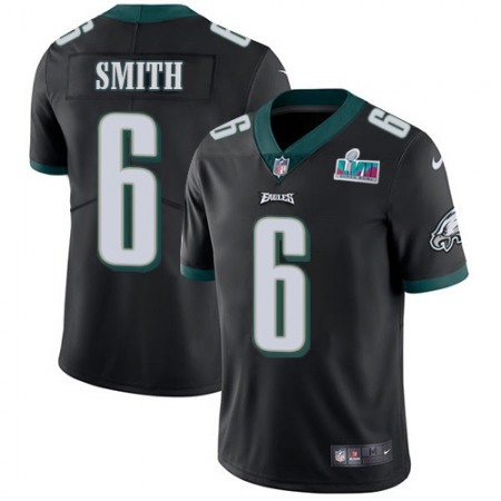 Nike Eagles #6 DeVonta Smith Black Super Bowl LVII Patch Alternate Youth Stitched NFL Vapor Untouchable Limited Jersey