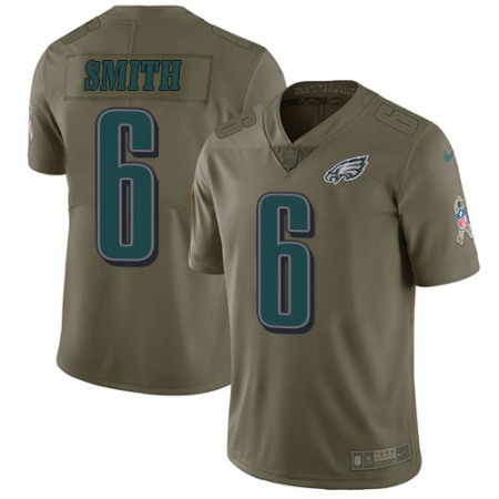 Nike Eagles #6 DeVonta Smith Olive Youth Stitched NFL Limited 2017 Salute To Service Jersey