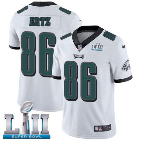 Nike Eagles #86 Zach Ertz White Super Bowl LII Youth Stitched NFL Vapor Untouchable Limited Jersey