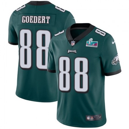 Nike Eagles #88 Dallas Goedert Green Team Color Super Bowl LVII Patch Youth Stitched NFL Vapor Untouchable Limited Jersey